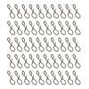 PATIKIL 0.4" x 0.1" Fly Fishing Snaps, 150 Pack Stainless Steel Quick Change No Knot Fast Snap Lure Connector for Jigs Lures Fishing Clips Freshwater Saltwater, Black view 1