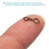 PATIKIL 0.4" x 0.1" Fly Fishing Snaps, 150 Pack Stainless Steel Quick Change No Knot Fast Snap Lure Connector for Jigs Lures Fishing Clips Freshwater Saltwater, Black view 4