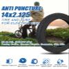 14x2.125 Electric Bike and Tube Set, 14x2.125 57-254 Explosion-Proof Electric Bicycle Tire with Bent Valve Inner Tube for 10-inch Rims Puncture Resistant Ebike Tire view 2