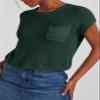 Dokotoo Womens Summer Tops Ladies Fashion Spring Scoop Neck Short Sleeve Tunic Tops and Blouses Solid Color Casual T-Shirts Work Business Loose Tee Shirt Green Small view 3