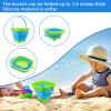 2PCS Fishing Net with Bucket, Telescopic Fishing Landing Net, Collapsible Kids Sand Bucket, Kids Fish Butterfly Catching for Freshwater Saltwater Outdoor Activities view 4