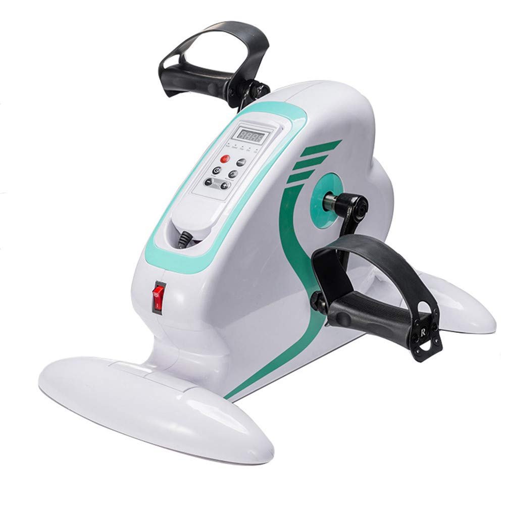 XJZHANG Pedal Exerciser Stationary Under Desk Mini Exercise Bike, Mini Portable Adjustable Electric Exercise Bike, for Arm and Leg Rehabilitation Exercises