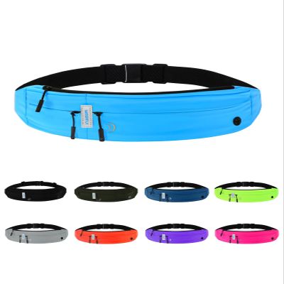 WATERFLY Running Belt Fanny Pack: Runner Marathon Jogging Waist Pack Sport Workout Exercise Fitness Phone Holder Belt for Men Women Jogger Slim Waistband