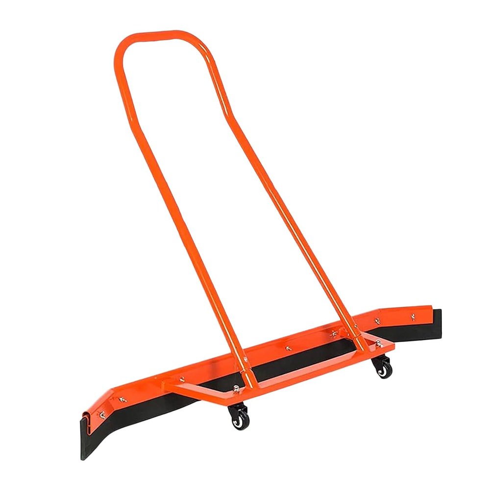 YLQFGUVWK Sports Tennis Court Rubber Broom Professional Rubber Broom Floor Drainer with Wheels/Handle/Replaceable Strips