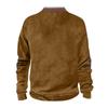 Men's Quarter Zipper Sherpa Sweatshirts 2023 Mens Long Sleeve Slim Fit Tshirts Polyester Shirts for Men Pack Mens Tall Shirts Wind Jackets Mens Tactical Jacket2-Brown,5X-Large view 2