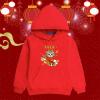 Happy 2022 Chinese New Year of the Dragon Unisex Red Hoodie Sweatshirt for Boys Girls Kids (G, 8-9 Years) view 2