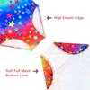 Girls One Piece Swimsuits Cute Rainbow Stars Printed Swimsuit Summer UPF 50+ Quick Dry Beach Bathing Suit Cross Shoulder Strap Swimwear 5t 4t view 4