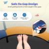 Goplus Kids Trampoline, 48" Toddler Trampoline ASTM Approved w/Safety Enclosure Net, No Gap Mat, Small Mini Recreational Trampoline for Indoor Outdoor, Boys Girls Baby Birthday Gifts (Orange&Blue) view 2