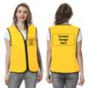 TopTie Custom Volunteer Zipper Workwear Vest Printed Embroidered Activity Sleeveless Lightweight Unlined Vest No Pockets-Yellow-L view 1