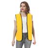 TopTie Custom Volunteer Zipper Workwear Vest Printed Embroidered Activity Sleeveless Lightweight Unlined Vest No Pockets-Yellow-L view 2