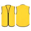 TopTie Custom Volunteer Zipper Workwear Vest Printed Embroidered Activity Sleeveless Lightweight Unlined Vest No Pockets-Yellow-L view 4