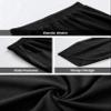 Himosyber Women Cotton Pants Wide Leg Pants Casual Loose Baggy Elastic Waist Beach Palazzo Harem Pants (Black-S) view 4