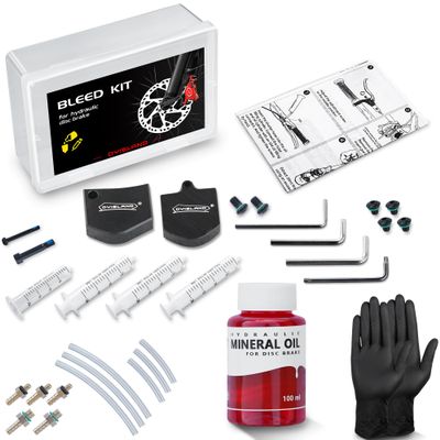 DYISLAND DYISALND Brake Bleed Kit for All Hydraulic Disc Brake Series ProductsIncluding Mineral Brake Fluid and Installation Tools.