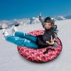 LyeXD Inflatable Snow Tube, 35.43in Snow Sleds for Kids and Adult Snow Tubes for Sledding Heavy Duty, Oxford Cloth Inflatable Sledding Tube with Cushion Snow Sled Family Outdoor Toys (35.43in) view 2