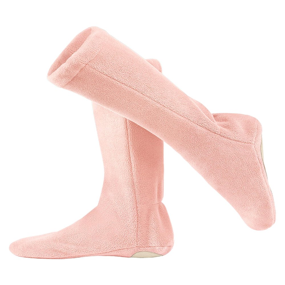 Polar Fleece Soft Sole Ballet Shoes Girls Dance Boots Warm Ballet Socks Slippers Light Pink