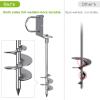 Insaga Multi-Purpose Ground Anchors Screw in, 3'' Wider Spiral Trampoline Anchors, Fully Welded Mobile Home Anchors, Heavy Duty Earth Anchors for Swing Sets, Carports, Sheds, Canopy, 30'' Set of 4 view 4