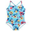 Girls Bathing Suits Blue Floral One Piece UPF 50+ Sun Protection Swimwear Summer Quick Dry Beach Swim Suit for Kids Girl 5t 4t Swimsuit view 1