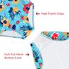 Girls Bathing Suits Blue Floral One Piece UPF 50+ Sun Protection Swimwear Summer Quick Dry Beach Swim Suit for Kids Girl 5t 4t Swimsuit view 4