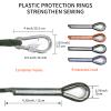 NewDoar 14KN Static Climbing Rope 8mm(5/16in) Accessory Cord Equipment 33FT(10M) 66FT(20M) 98FT(30M) 165FT(50M) Escape Rope with 2 Carabiners for Ice Climbing Equipment Fire Rescue Rope-Green/30M view 4