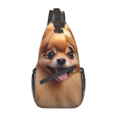 CSGJMYGS Sling Bag for Women Men Pomeranian dog Cross Chest Bag Diagonally Casual Fashion Travel Hiking Daypack