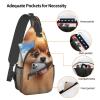CSGJMYGS Sling Bag for Women Men Pomeranian dog Cross Chest Bag Diagonally Casual Fashion Travel Hiking Daypack view 4