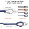NewDoar 14KN Static Climbing Rope 8mm(5/16in) Accessory Cord Equipment 33FT(10M) 66FT(20M) 98FT(30M) 165FT(50M) Escape Rope with 2 Carabiners for Ice Climbing Equipment Fire Rescue Rope-Blue/20M view 4