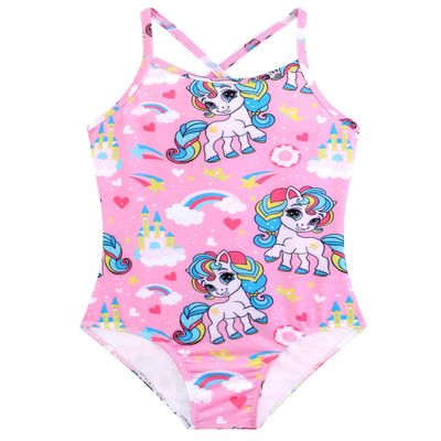 Alakuoti Toddler Swimsuit Girl Pink Unicorn One Piece UPF 50+ Bathing Suits Summer Quick Dry Beach Swimwear 3t 2t Swimsuits Girl
