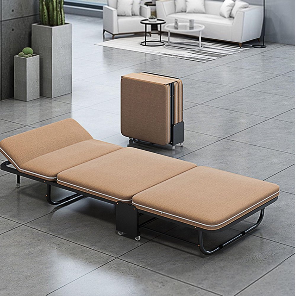 Folding Bed, Portable Bed for Adults, Cots, Sofa Bed, Pilllow Mattress Carry Bag for Home Office Nap, 600LBS (Color : B)