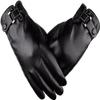 BKEKM Winter Gloves Waterproof Cycling Gloves Thin Faux Leather Thermal Glove Touch Screen Ski Gloves for Men Outdoor Warm Gloves view 1