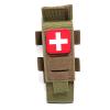 SXJWISHES Laser Cut MOLLE Tourniquet Holder and Flashlight Holder Tactical First Aid Kit IFAK TP Duty Belt Loop (Tan) view 1