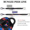 Fender Lines Anchor Bungee 316 Stainless Clip Boat Dock Lines 2PCS (Black Blue Red, 2 Feet) view 2