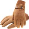 BKEKM Mittens Gloves Windproof Winter Gloves Lined Thick Cycling Gloves Suede Outdoor Warm Gloves Touch Screen Thermal Glove