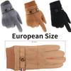 BKEKM Mittens Gloves Windproof Winter Gloves Lined Thick Cycling Gloves Suede Outdoor Warm Gloves Touch Screen Thermal Glove view 2