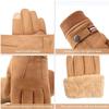 BKEKM Mittens Gloves Windproof Winter Gloves Lined Thick Cycling Gloves Suede Outdoor Warm Gloves Touch Screen Thermal Glove view 3