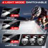 Bike Light Set, Prasky Rechargeable Bicycle Lights Front and Rear, Super Bright LED Headlight, IP65 Waterproof Multiple Modes Road Mountain Bike Lights for Night Riding view 4