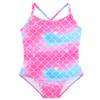 Girls Mermaid Swimsuit Summer One Piece UPF 50+ Quick Dry Beach Swimwear Suit Cross Shoulder Strap Swimsuits Mermaid Bathing Suit 5t 4t view 1