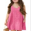 Batermoon Girls Swim Cover Up Swiss Polka Dot Summer Beach Dress V Neck Boho Cute Dresses with Pockets 4-14 Years view 1