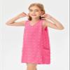 Batermoon Girls Swim Cover Up Swiss Polka Dot Summer Beach Dress V Neck Boho Cute Dresses with Pockets 4-14 Years view 2