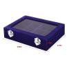 Jewelry Box 12 Grid Jewelry Box Velvet Jewelry Case Clear Lid Showcase Display Storage Ring Tray Holder Women Earring Organizer Case exquisite view 2