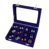 Jewelry Box 12 Grid Jewelry Box Velvet Jewelry Case Clear Lid Showcase Display Storage Ring Tray Holder Women Earring Organizer Case exquisite view 4