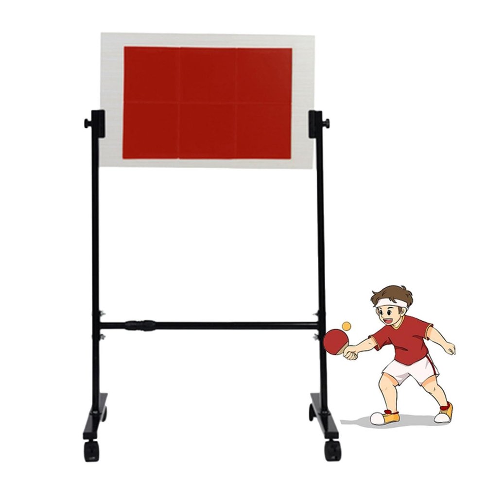 DonHeK Floor-Standing Ping Pong Return Board,Table Tennis Rebound Board with Height Adjustable,Self-Study Traine Equipment for Home Gym Community Studio