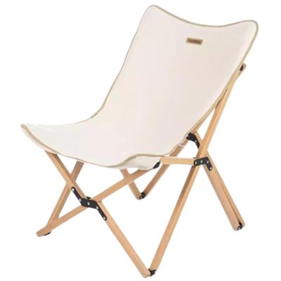 Camping Chairs for Adults Wooden Chair Frame Picnic Chairs Folding Camp Chair Lightweight with Mesh Pocket & Carrying Bag