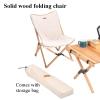 Camping Chairs for Adults Wooden Chair Frame Picnic Chairs Folding Camp Chair Lightweight with Mesh Pocket & Carrying Bag view 4