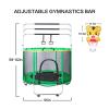 BLINWORLD Trampoline for Kids, Adjustable Baby Toddler Trampoline with Basketball Hoop, 440lbs Indoor Outdoor Toddler Trampolin with Enclosure (Dark Green) view 3