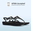 DREAM PAIRS Women's Flat Sandals Arch Support Orthopedic Comfortable Soft Cushion Summer T-Strap Walking Thong Sandals,Size 8.5,All Black,SDFS2407W view 4