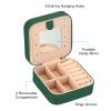 Roedax Jewelry Box Portable Jewelry Box Travel Jewelry Case With Mirror Square Jewelry Organizer Box Small Jewelry Storage Box For Rings Earring exquisite view 3
