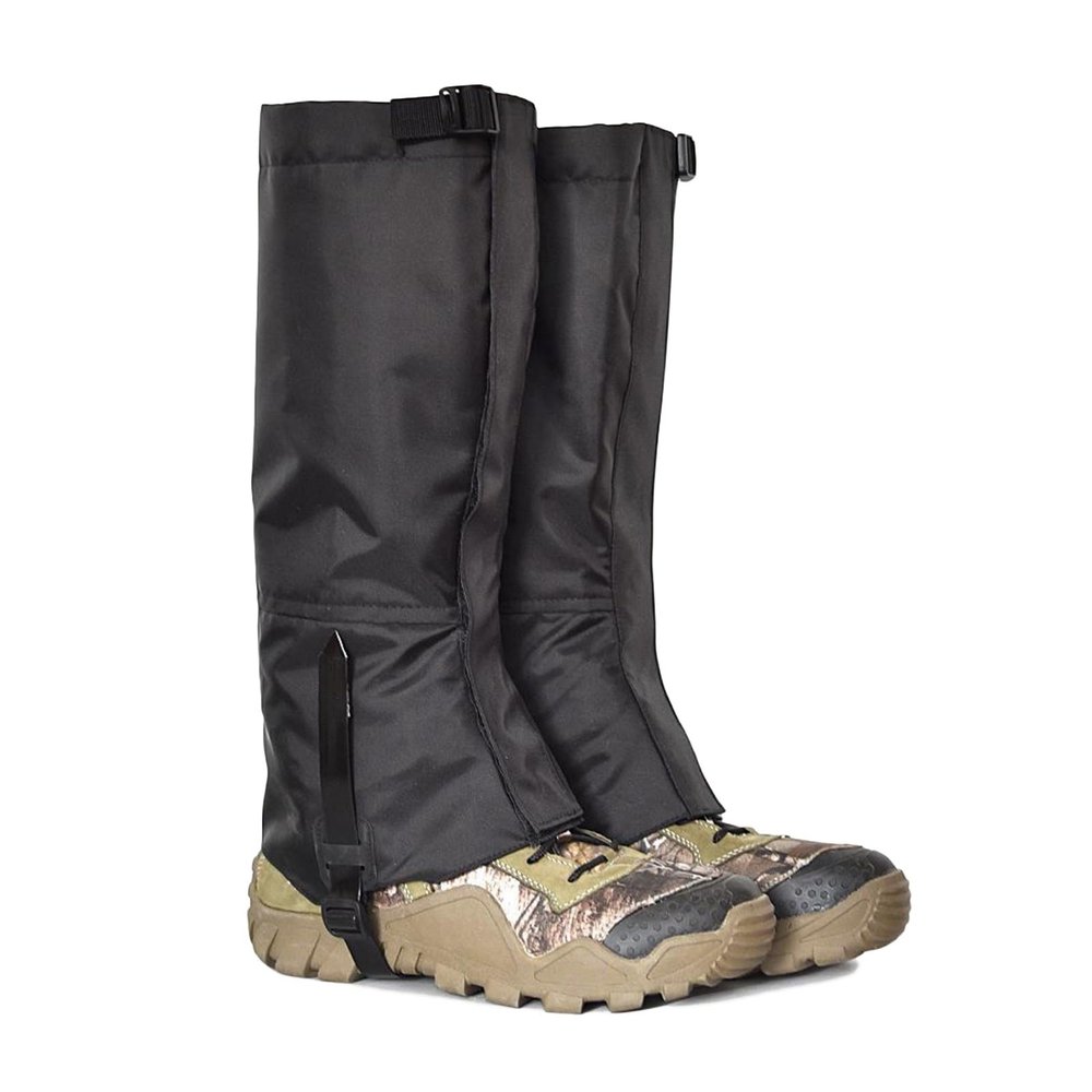 HEARSO Leg Gaiters, Adjustable and Lengthened Outdoor Gaiters and Snowshoe Gaiters, Suitable for Men and Women Camping, Mountain Climbing, Hiking and Snowshoeing (Size : Large)