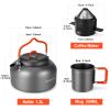 Odoland Camping Coffee Pot Camping Coffee Makers, 1.2L Camping Kettle with Camping Mug and Camp Coffee Filter of Camp Cookware for Hiking Backpacking and Picnic view 2