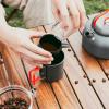 Odoland Camping Coffee Pot Camping Coffee Makers, 1.2L Camping Kettle with Camping Mug and Camp Coffee Filter of Camp Cookware for Hiking Backpacking and Picnic view 4