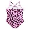 Alakuoti Toddler Girl Swimsuit Cute Pink Leopard One Piece UPF 50+ Bathing Suits Summer Quick Dry Beach Swimwear 4t 3t Swimsuit Girls view 2